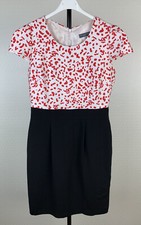 HAWAII UNIFORMES Damen Gr. 36 Kleid Animal Leo weiß rot schwarz Etuikleid 8B9