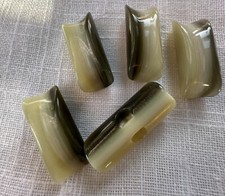 Knöpfe 6 x 33mm creme natur Duffle Knebelknöpfe Verschluß Mantelknopf Büffelhorn