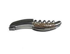 Laguiole en Aubrac Korkenzieher Kellnermesser Edelstahl matt mit Abalone Muschel