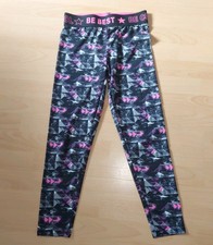 ? 146/152 - Ergeenomixx - Mädchen Sport Leggings - Pink Schwarz Muster Mix ?