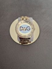 D&G Dolce & Gabbana Edelstahl Uhr mit Strasssteinen