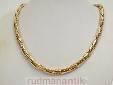 elegante HALSKETTE GOLD 750 PANZERKETTE mit HAFERKORN - punziert und signiert