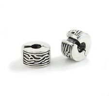 2 Metallperlen Clip antik silber Ø 3 mm Haarperle Wikinger Bartperle Vikings