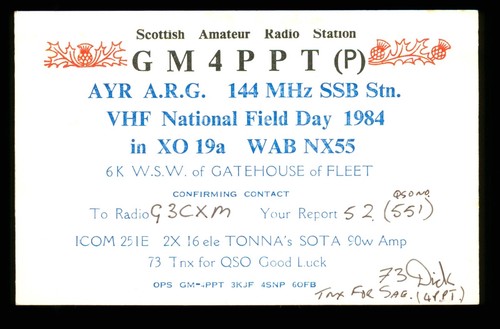Qsl karte radio schottland - radio,