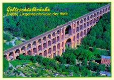 1276-Ansichtskarte Netzschkau Göltzschtalbrücke Vogtland Sachsen-Franken Bahn