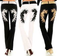 Damen bootcut jeans hose - jeans,