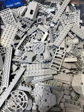 Lego ® 100 hellgraue Steine - light bluish gray - Fliesen, Basic, Platten - grau