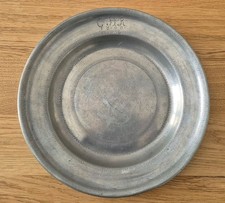 Großer Zinnteller Mit GRAVUR
