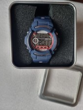 Kinderuhr FC Bayern blau