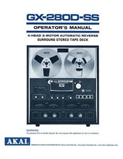 Bedienungsanleitung-Operating Instructions für Akai GX-280 D-SS 