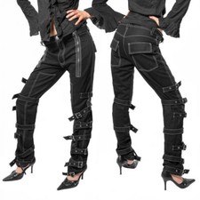 GOTHIC BONDAGES HOSE - schwarz