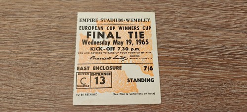 Ticket 1965 west ham - 1965,