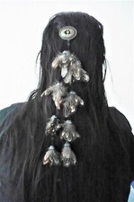 Boho Hippie Feder Haarschmuck - Indianerschmuck - 2 Stränge, Länge 32 cm