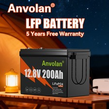 Akku LiFePO4 Batterie 200AH 12.8Volt 2560Wh for Solar,Trolling Motor Wohnmobil