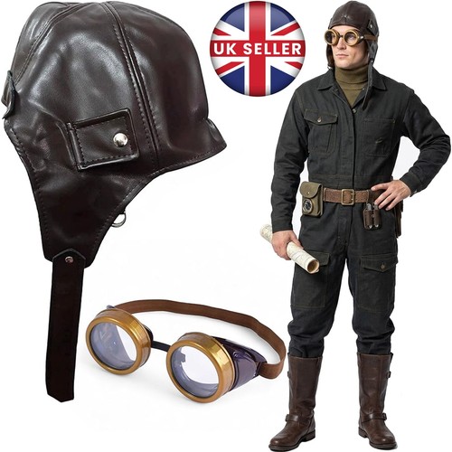 Pilotenhut und schutzbrille - und,