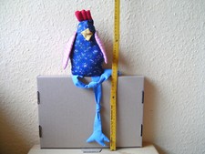 Schöner Patchwork Hahn Huhn wattiert aus Westfalenstoff Regalsitzer Deko Ostern