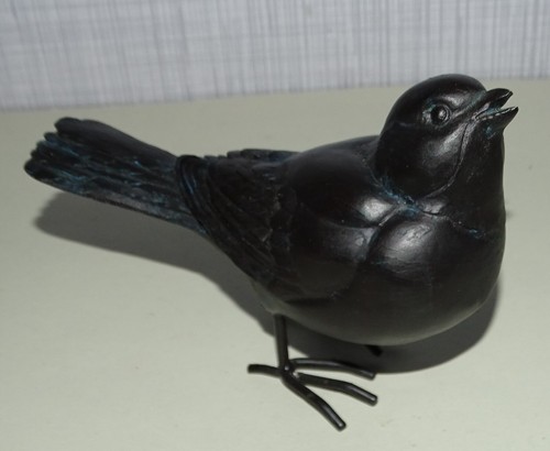 Gartendeko vogel spatz schwarz - vogel,
