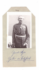 Foto auf Papier Generalmajor Gustav von Kortzfleisch Orden Uniform Pickelhaube