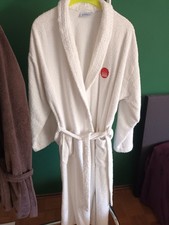 VOSSEN Unisex Bademantel weiß Gr. L 100% BW (60°C) für Damen und Herren