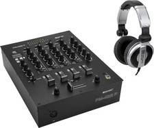 Omnitronic PM-422P DJ Mixer mit Bluetooth & MP3-Player Set 4-Kanal Kopfhörer USB