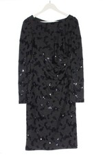 TALBOT RUNHOF Pailettenkleid Damen Kleid Gr. DE 38 hellgrau-schwarz