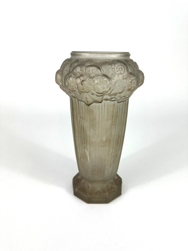 Antike art déco glas vase - glas,