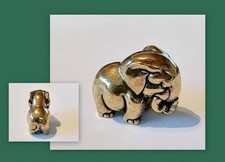 Messing Elefant kompakt massiv  NEU