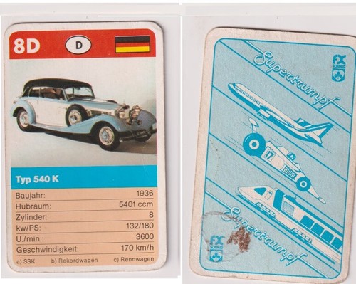Ersatzkarte auto quartett - ersatzkarte,