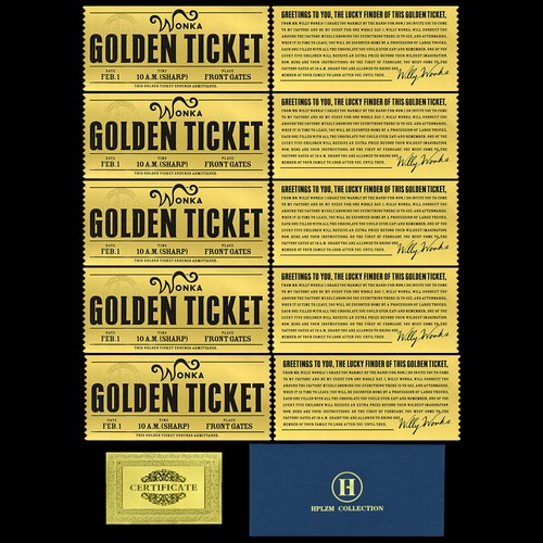 Stück lot wonka goldfolie - 10,