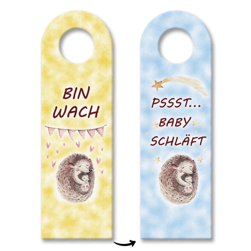 Igel mama und baby türhänger - mama,