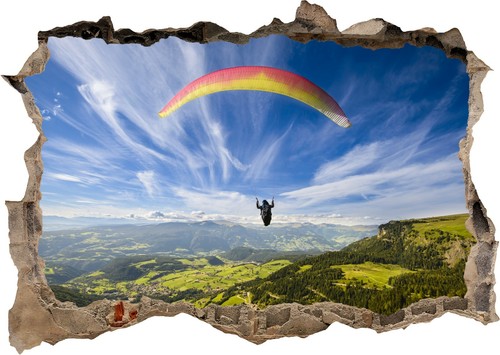 Para glider flying mountain - glider,