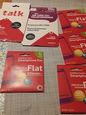 6x Vodafone Smartphone Fun ,talk, Flat ,Prepaid Karte 10€ START 