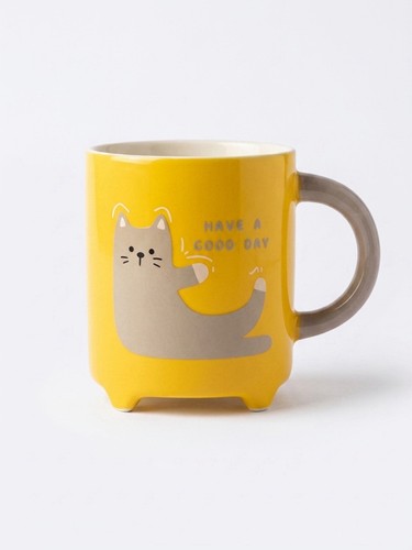 Tiki keramiktasse katze gelb - tiki,