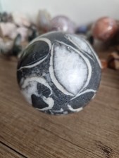 Muschelstein Kugel ca 8,2 cm