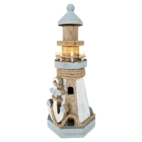 Leuchtturm beleuchtet holz led - beleuchtet,