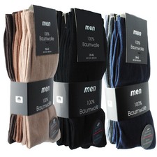 6-24 Paar Herren Business Socken 100% Baumwolle mit Naht handgekettelt Qualität