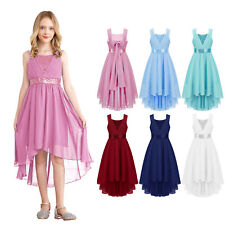 Kinder Mädchen Robe Formell Kleid Gerüscht Prinzessin Ärmellos Abschlussball