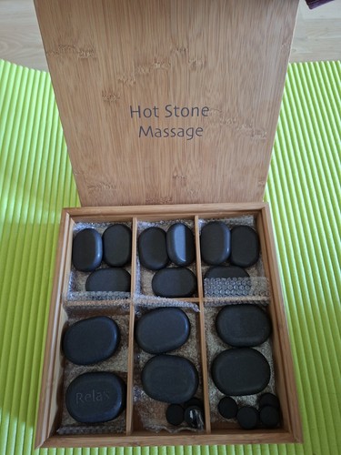 Hot stone massage stein set - hot,
