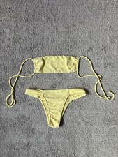 Bershka Frottee Bikini gelb Gr. M/L