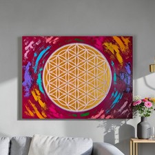 Abstraktes Wandbild Blume des