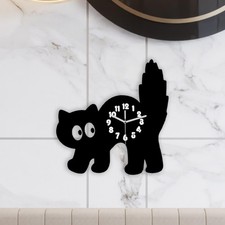 Wanduhr mit Katzenmotiv