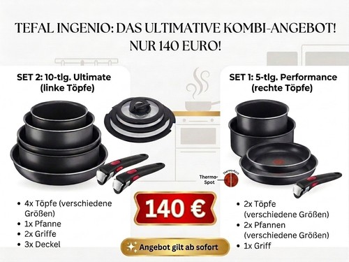 Tefal ingenio pfannen - ingenio,