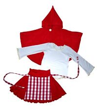 4 teiliges Rotkäppchen Kostüm, Rotkäppchen Cape, Umhang