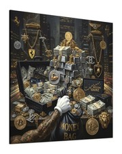 Luxus Leinwand Bild XXL Geld