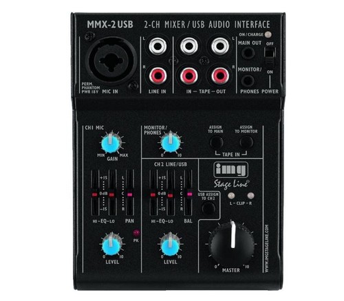 Audio mixer kanal - mixer, 2-kanal