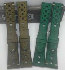 Uhrenarmband Kurz Cordovan Racing H.Quality Handgefertigt IN Italien mm22/18