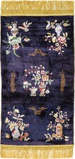 China Teppich Orient Perser Rug Violett Seide Art Deco Antik Design Spezial Lux