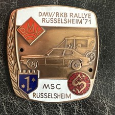 Plakette Ford Capri 1  1971 Rüsselsheim MSC Rallye