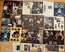 AC/DC Poster Clippings Artikel Berichte Sammlung Konvolut Rock Band