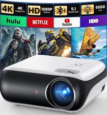H1 1080P LED-Videoprojektor mit Bluetooth | 200"-Leinwand | Heimkino | HDMI/USB